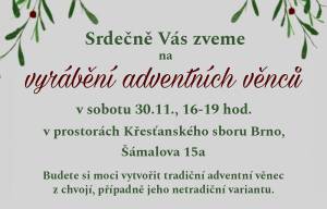 30. 11. 2024 - Vyrábění adventních věnců